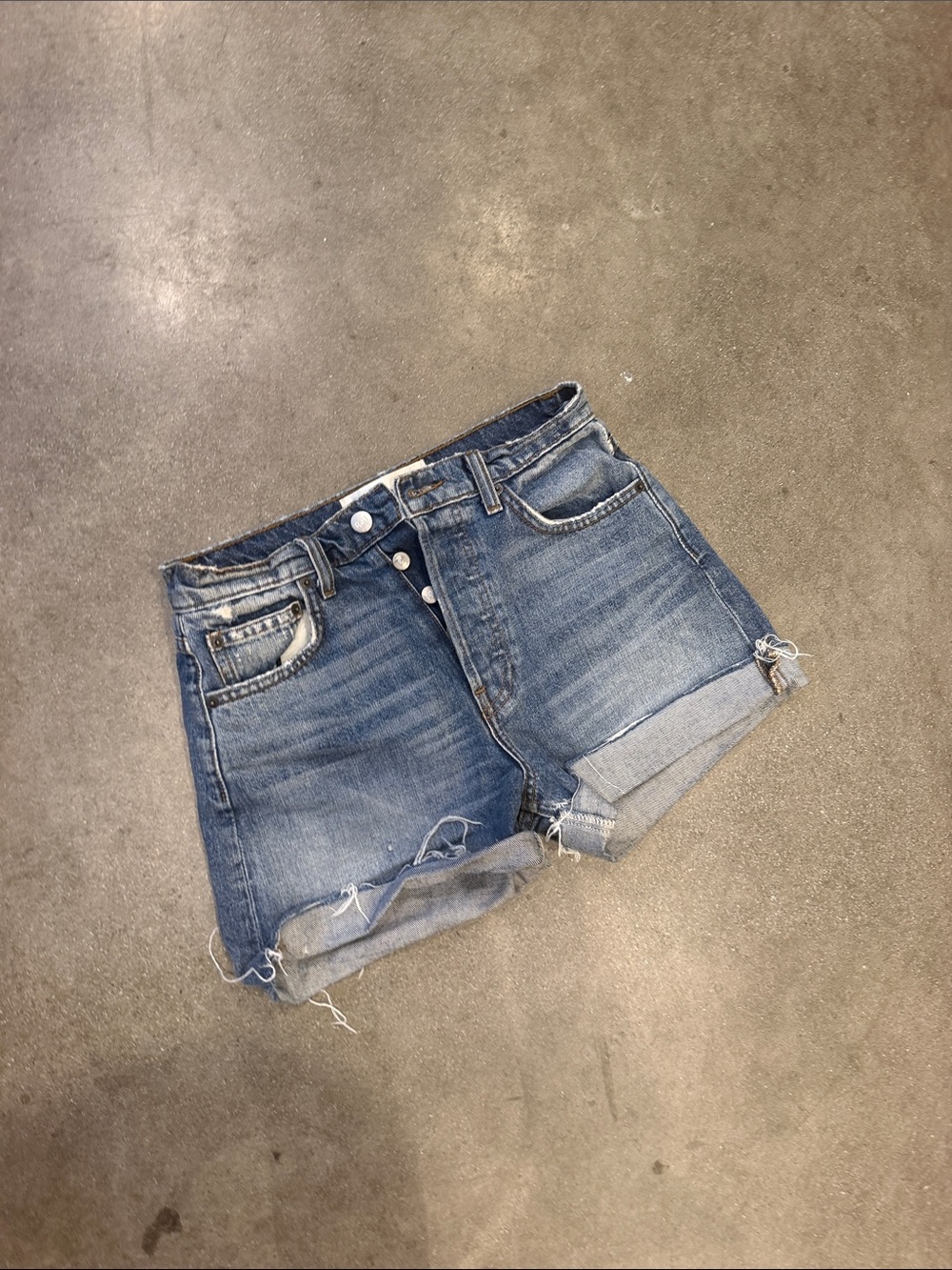 REFORMATION  High-Rise Blue Denim Women’s Shorts
